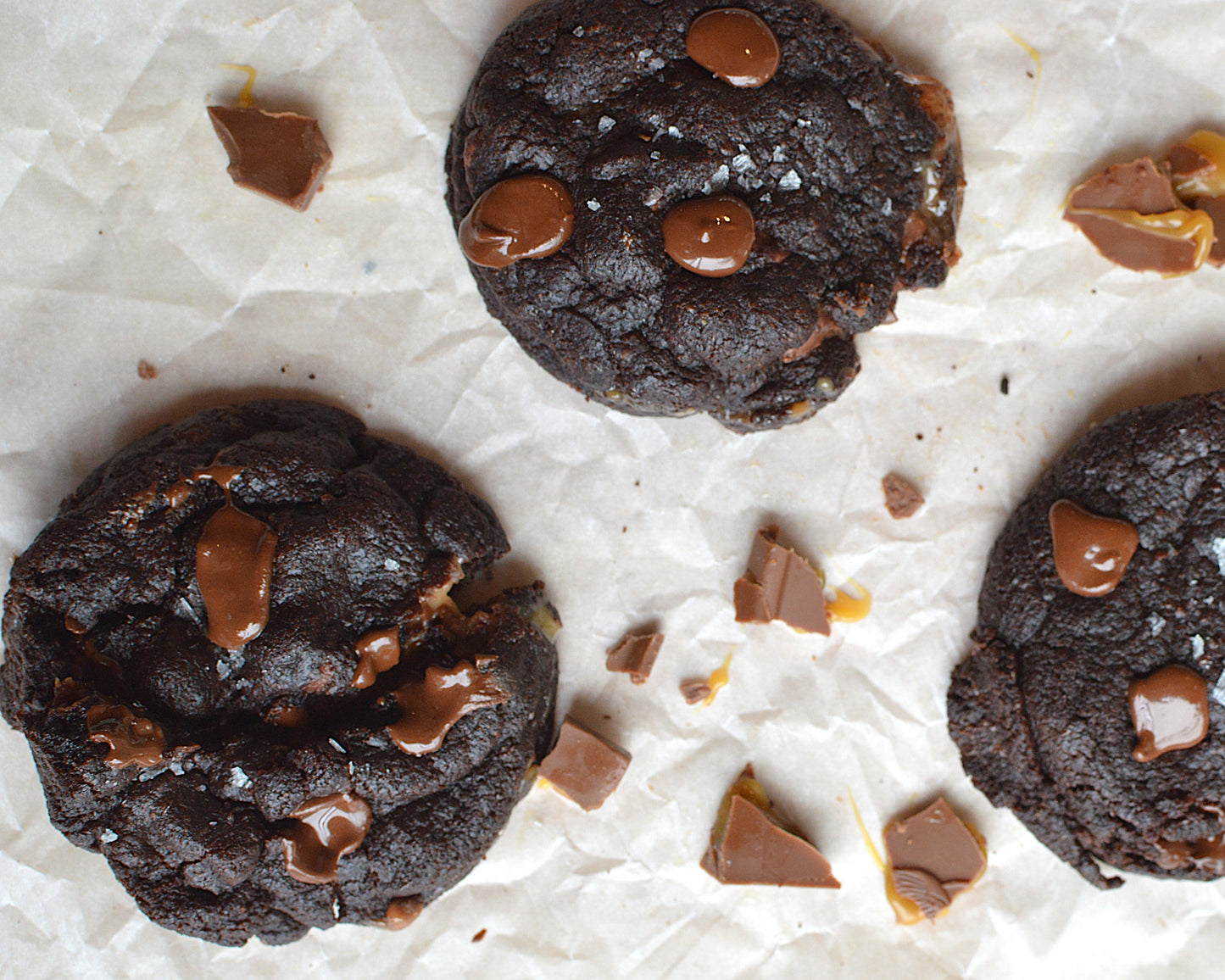 Double Chocolate Salted Caramel Cookie (1 Dozen)